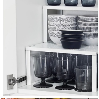 Kệ chia tủ bếp lắp ráp màu trắng bằng thép IKEA VARIERA - có 2 kích thước hoa văn bắc âu cổ điển