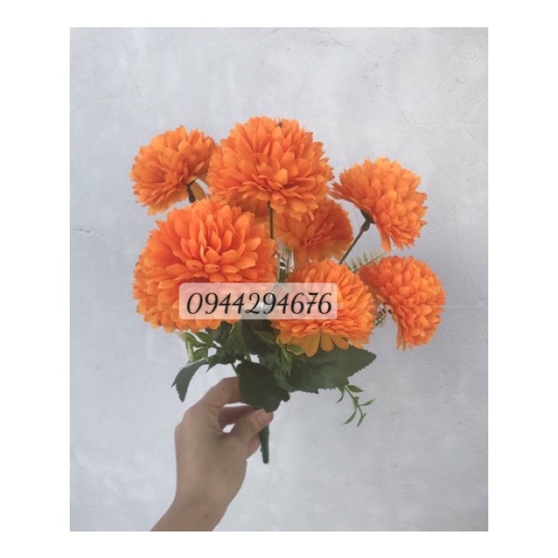 Hoa cúc xù - hoa lụa hoa giả trang trí nhà