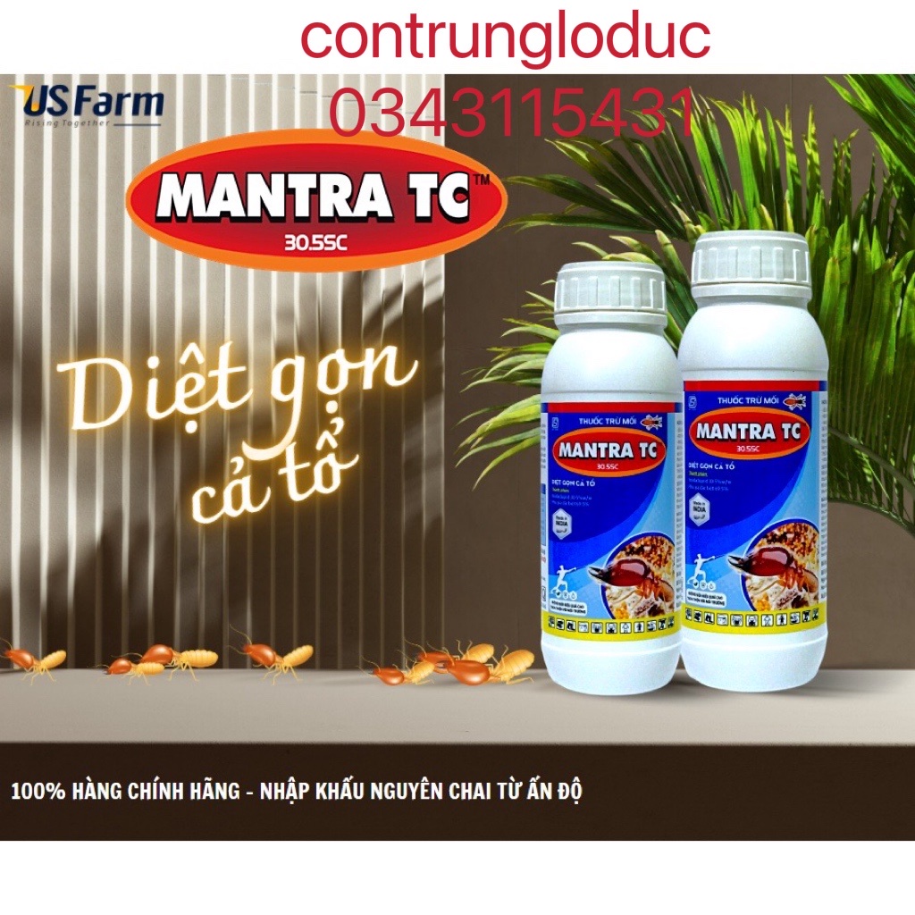 Mantra TC 30.5SC - chế phẩm trừ mối không mùi, hiệu quả, tiết kiệm chi phí, thân thiện với môi trường