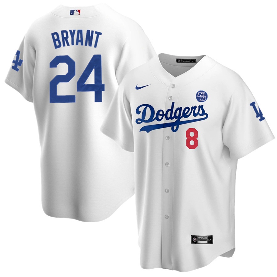 MLB Áo Thun Bóng Chày Los Angeles Dodgers 8-24 Kobe Năng Động Thời Trang Cho Nam