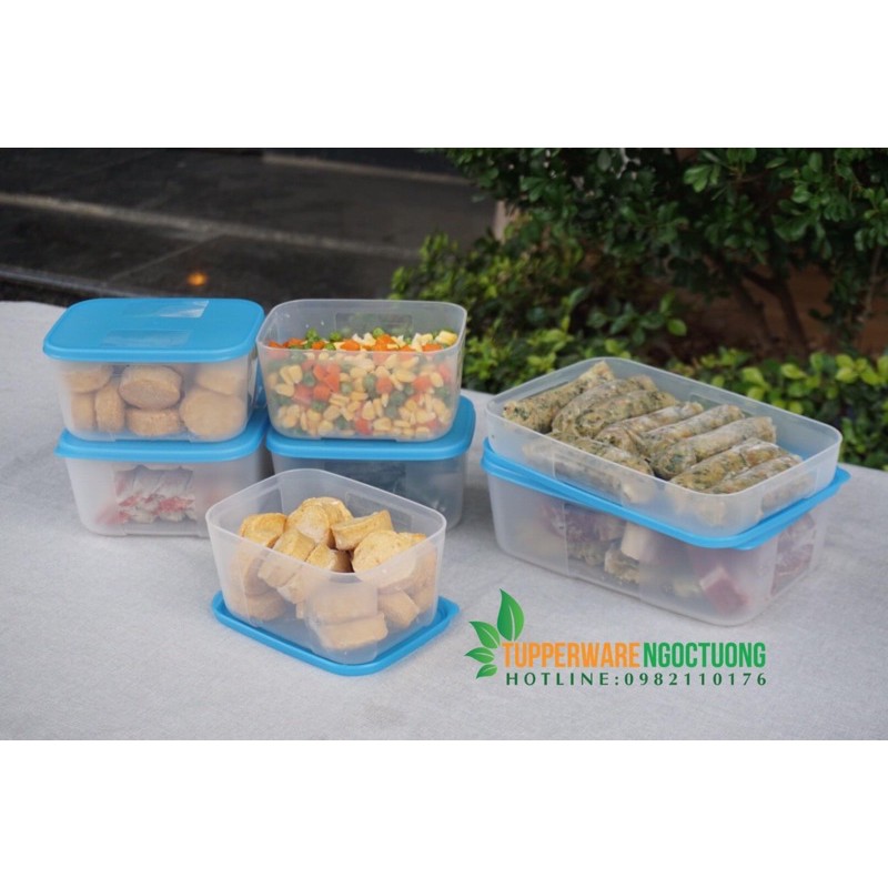 Tupperware - Bộ 7 hộp đông freezermate fit set 7 hộp