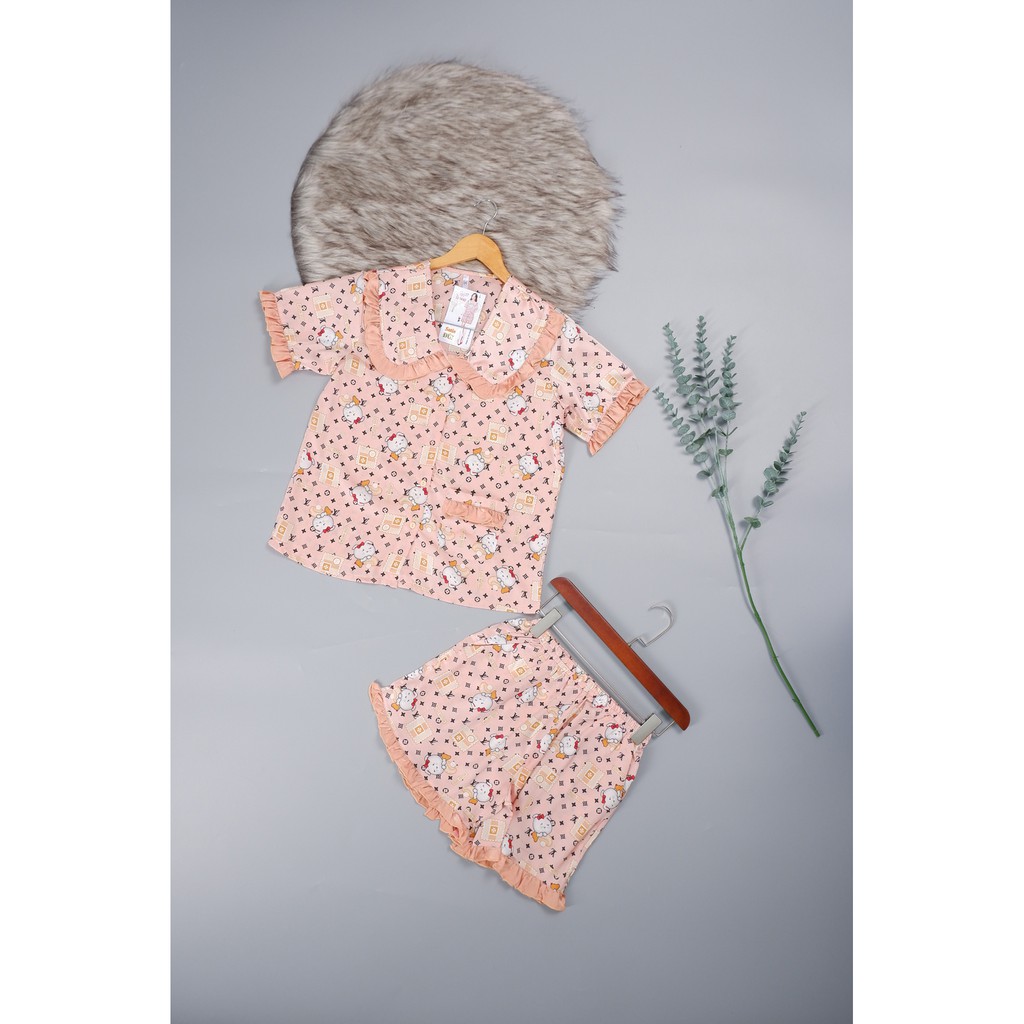 Đồ bộ pijama lửng satin áo ngắn tay mặc ở nhà thời trang nữ Wendy freesize 45- 58kg nhiều màu B440 | BigBuy360 - bigbuy360.vn