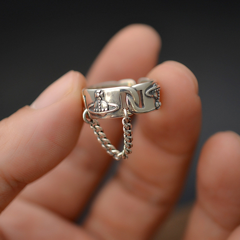 Nhẫn Đeo Tay Kim Loại Tạo Hình Hành Tinh Phong Cách Retro Cho Nữ