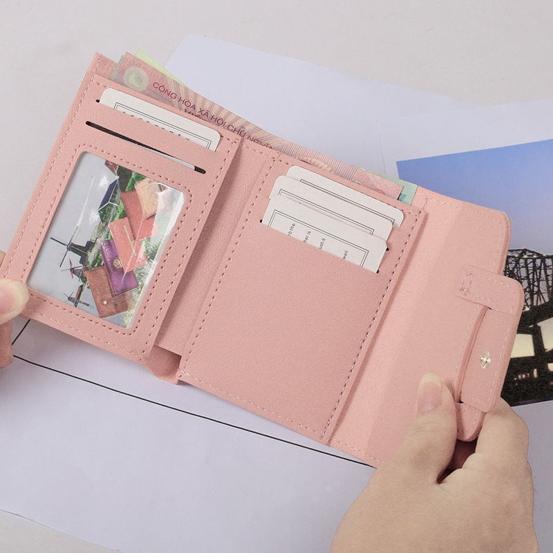 Ví Nữ 💜𝗙𝗥𝗘𝗘𝗦𝗛𝗜𝗣 💜Ví Ngắn Nữ Mini Cầm Tay Khóa Cài Chữ Thập Siêu Đẹp Gập 3 Bỏ Túi Nhiều Ngăn Tiện Dụng VD13 - VIMITA | BigBuy360 - bigbuy360.vn