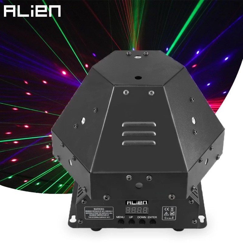 Đèn Nấm Laser 11 Mắt Hiệu Ứng Galaxy Quét Tia Hoa Văn Dành Cho Karaoke, Sự Kiện, Tiệc Cưới, Phòng Bay.