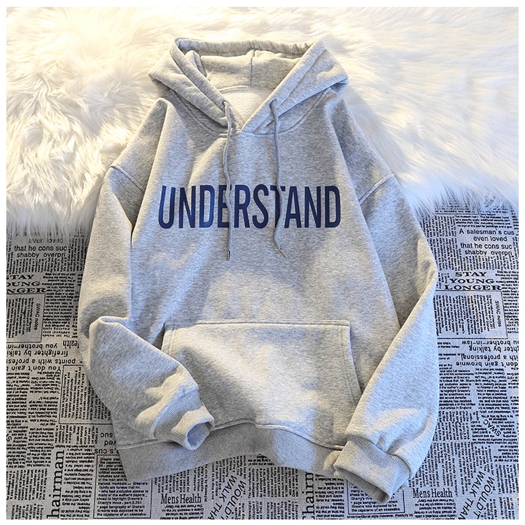Áo Hoodies Nữ In Chữ Thời Trang Hàn Quốc Năng Động