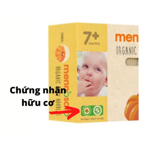 Mì Ăn Dặm Hữu Cơ Mennosato Cho Bé Từ 7m+ 200g