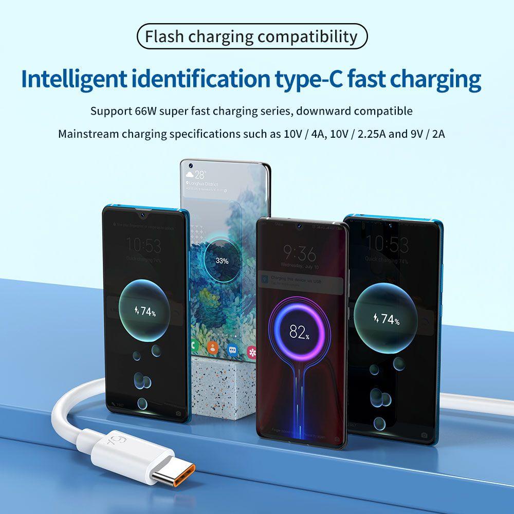 Cáp Sạc Nhanh 6A 66W 6A 1 / 1.5 / 2M Type C USB 6A Kỹ Thuật Số
