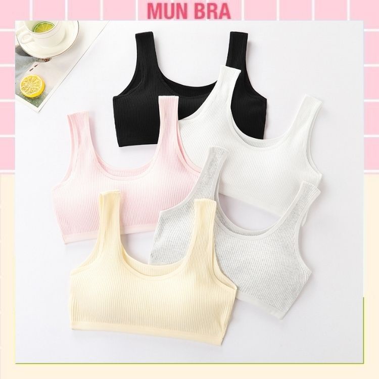 Áo Bra Nữ Học Sinh Cấp 2 Cấp 3 Chất Cotton Tăm Cao Cấp, Áo Ngực Nữ Sinh A15