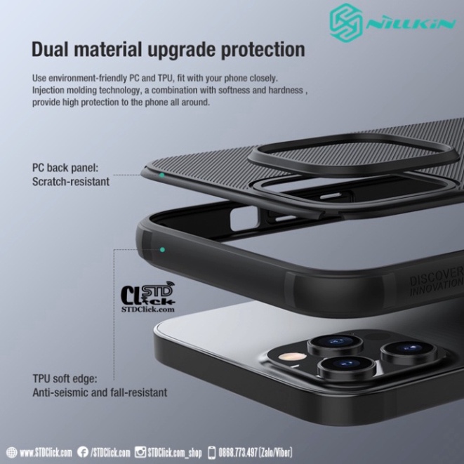 ỐP LƯNG IPHONE 14 PRO MAX NILLKIN NHỰA CỨNG VIỀN DẺO CHÍNH HÃNG - HÀNG CHUẨN