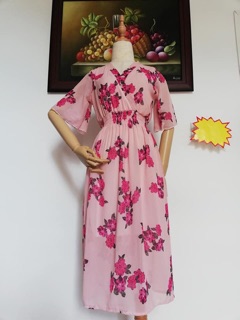 Đầm voan hoạ tiết