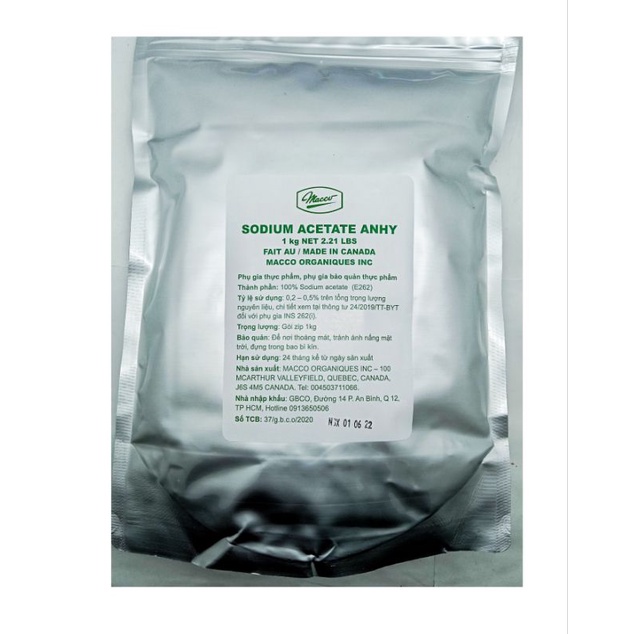 PHỤ GIA BẢO QUẢN QUẢN THỰC PHẨM SODIUM  ACETATE