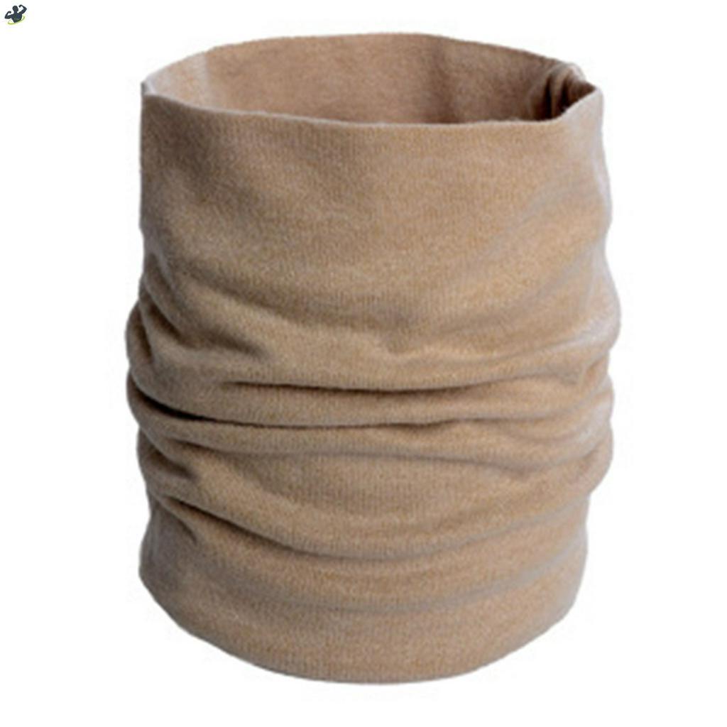 Khăn choàng cổ dạng ống tròn bằng cotton mềm chống gió màu trơn cho nam và nữ