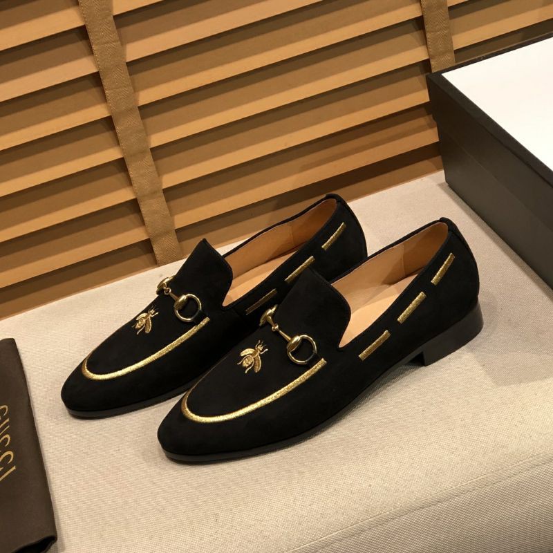 Giày lười nam da lộn thời trang GUCCI