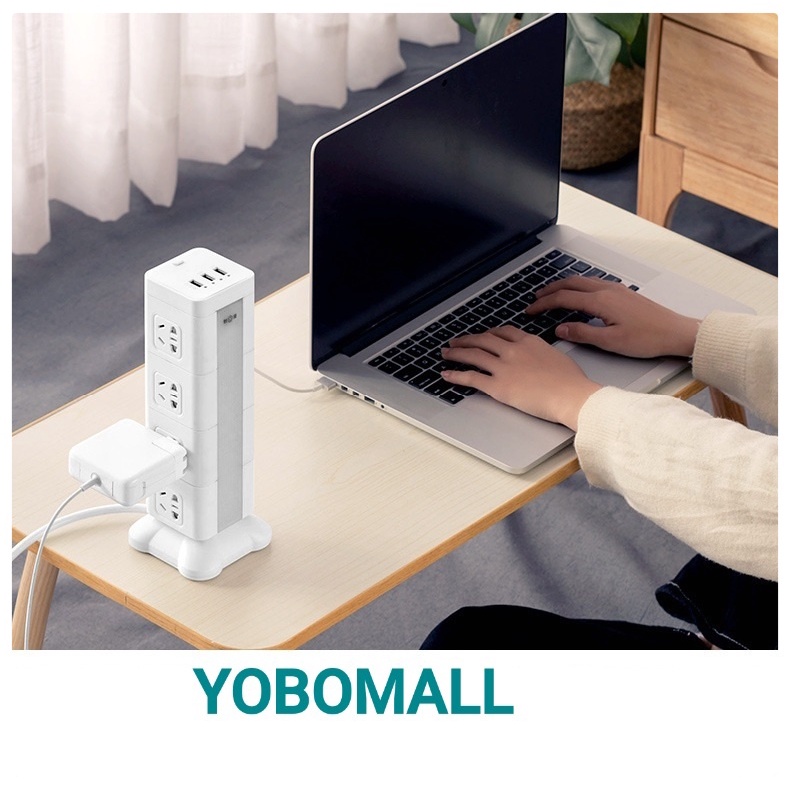 Ổ Cắm Điện Cao cấp USB Thông Minh, Đa Năng Tiêu Chuẩn Anh - Yobomall