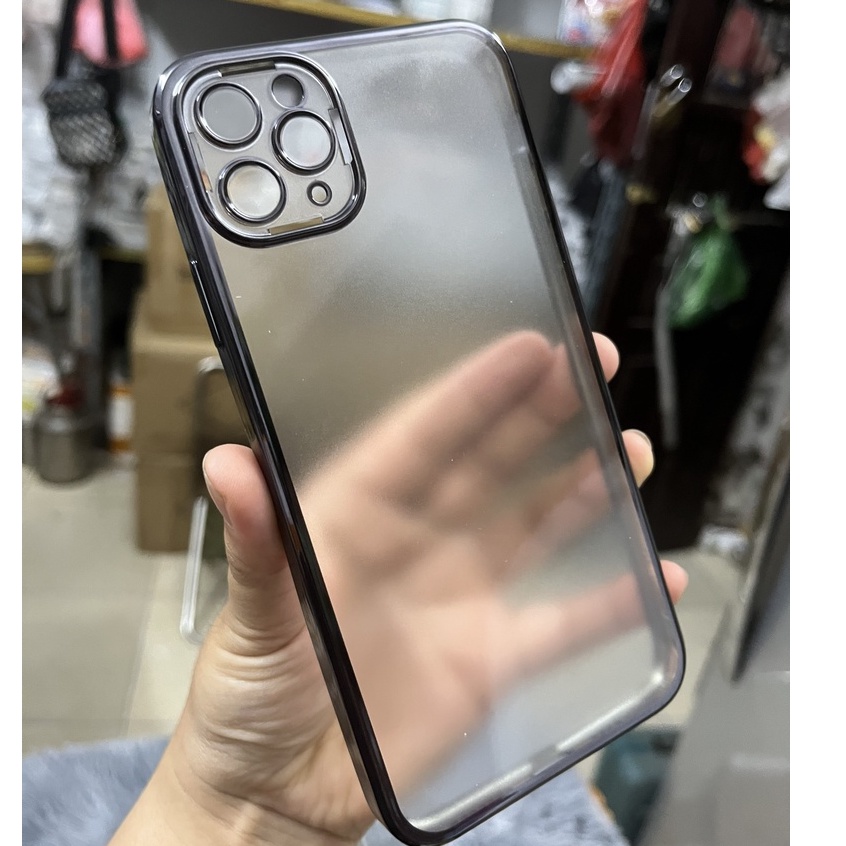 BẢO VỆ CAMERA PHỦ KÍNH ốp lưng sulada lưng nhám cứng viền vuông màu Ip 11 12 13 PRO / MAX _ HÀNG CHÍNH HÃNG