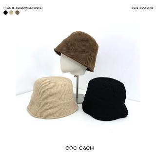 UNISEX - Mũ bucket suede basic Bucket109