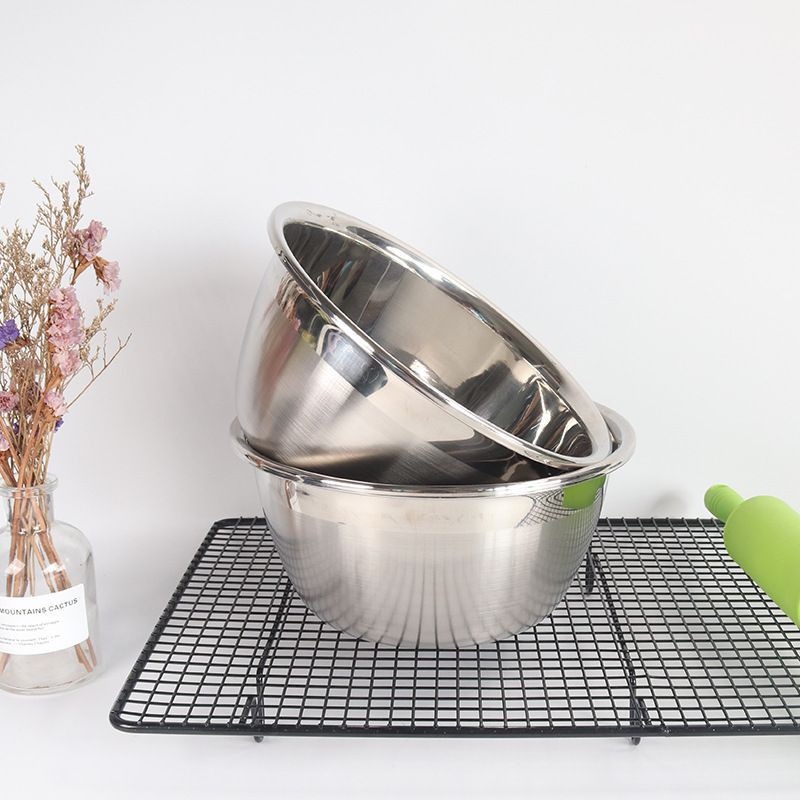 Âu trộn bột, Âu Inox 304, thố làm bánh, trộn salad của Ikea Hàng Xuất Châu Âu Sáng Bóng  Size 20 và 28