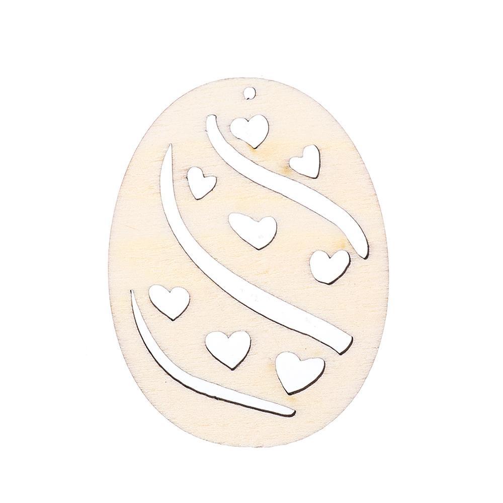 LAKAMIER Set 24 Quả Trứng Gỗ Hình Thỏ Đáng Yêu