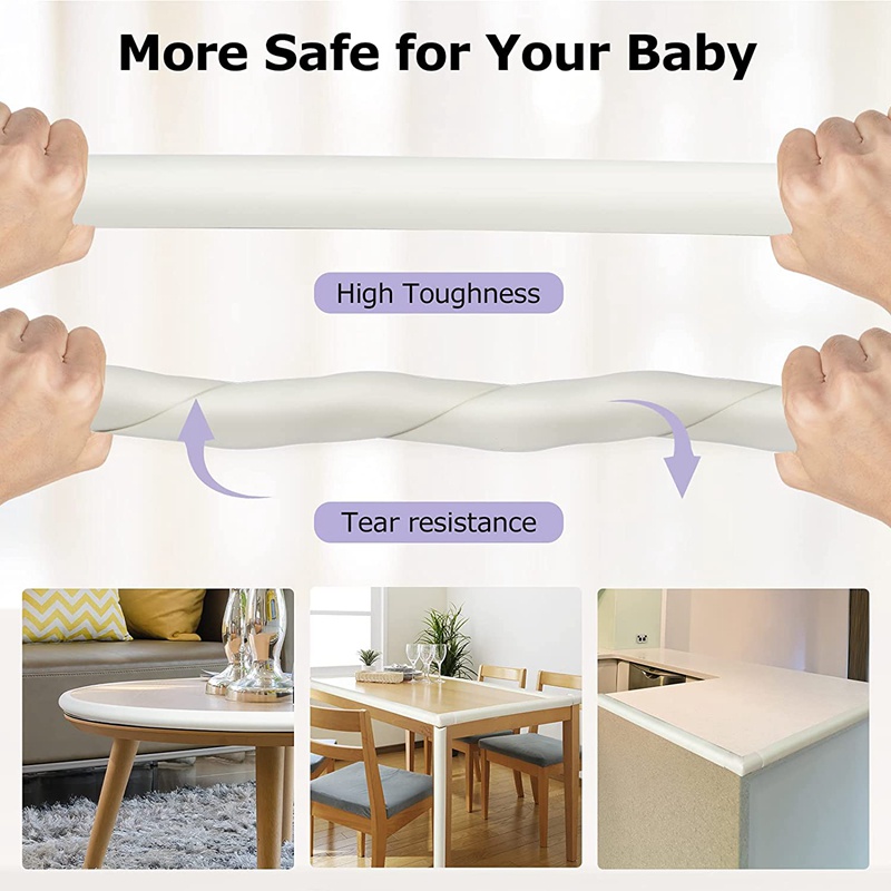 Miếng Bọc Cạnh Bàn 19.6Ft Edge + 10 Góc Chống Va Chạm Bảo Vệ An Toàn Cho Bé