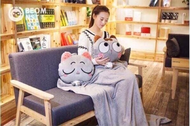 Chăn gối hình thú 3in1