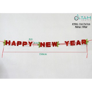 DÂY CHỮ HAPPY NEW YEAR TREO TƯỜNG TTTM