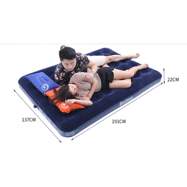 [Tặng bơm hơi] Nệm hơi bestway 67002 191*137*22cm