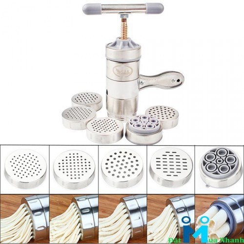 Dụng Cụ Làm Bún, Máy Làm Bún Tươi, 5 Đầu Inox Cao Cấp, Máy Làm Bún Mì Mini Gia Đình, An toàn vệ sinh tuyệt đối