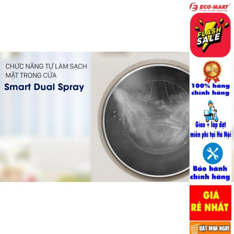 [ VẬN CHUYỂN MIỄN PHÍ KHU VỰC HÀ NỘI ]  Máy giặt Aqua cửa ngang 8.5 kg màu vàng kim AQD-DD850A.N