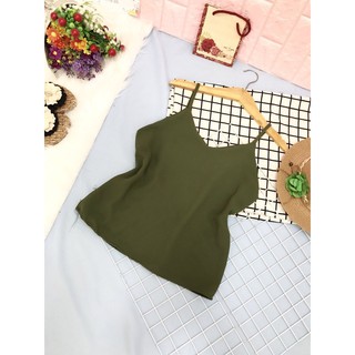 Áo voan 2 dây cổ tim