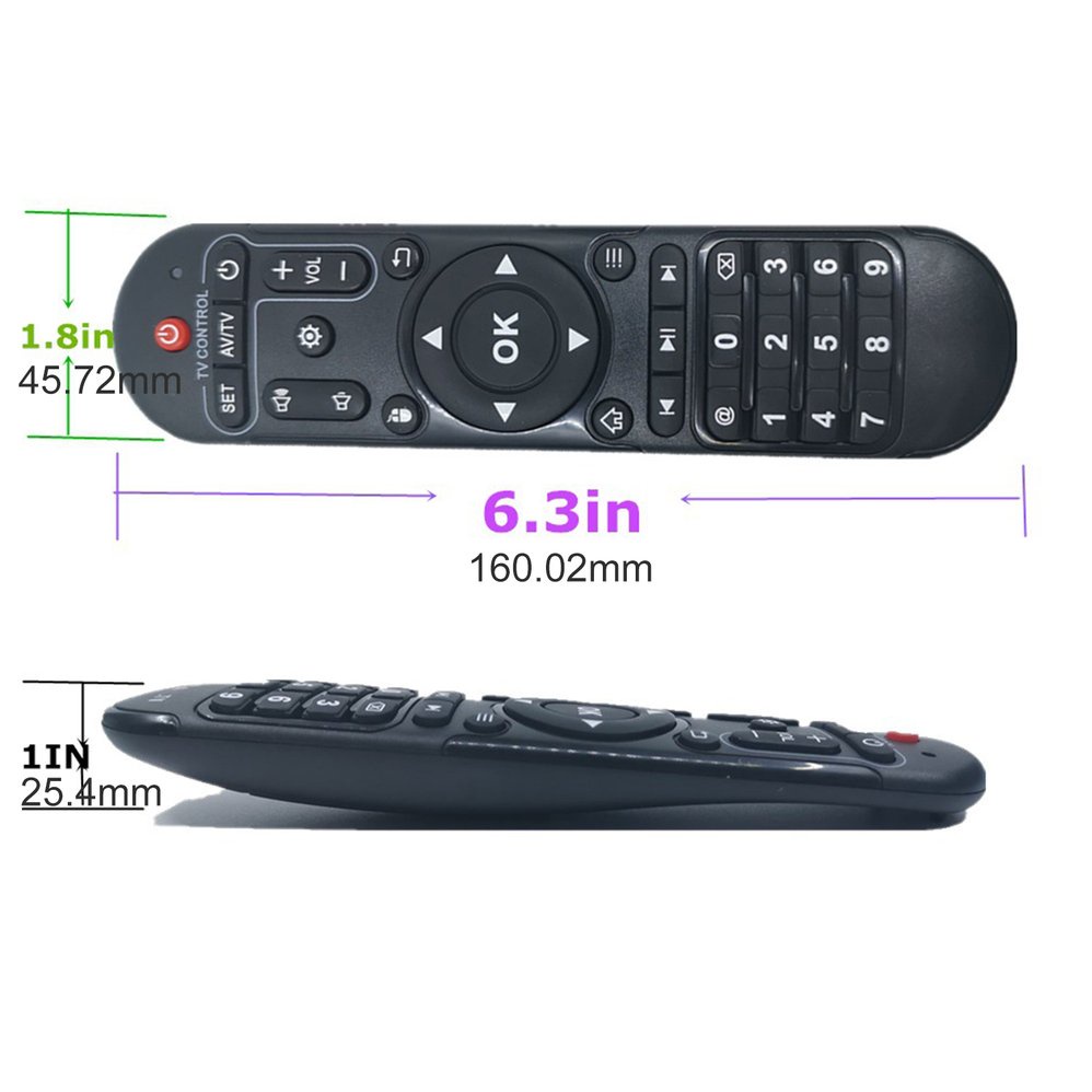 Điều khiển hồng ngoại Remote IR có phím học lệnh cho Android TV Box X96 max, x96 air, TX3 mini, TX3 mini plus, MX10 Pro