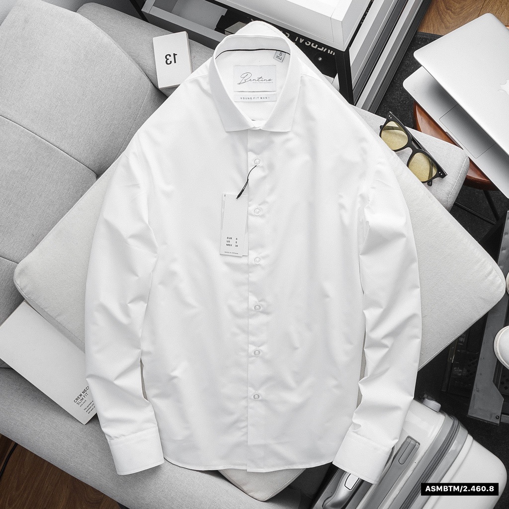 Áo sơ mi nam dài tay trẻ trung với chất liệu kate mịn mát, form slim fit 8773