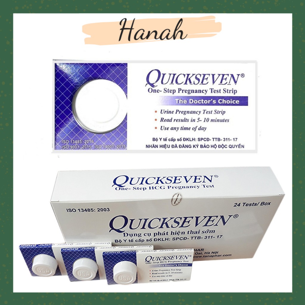 Que Thử Thai Quickseven Test Thử 2 Vạch Nhanh Chính Xác Hiệu Quả Tức Thì Hanah