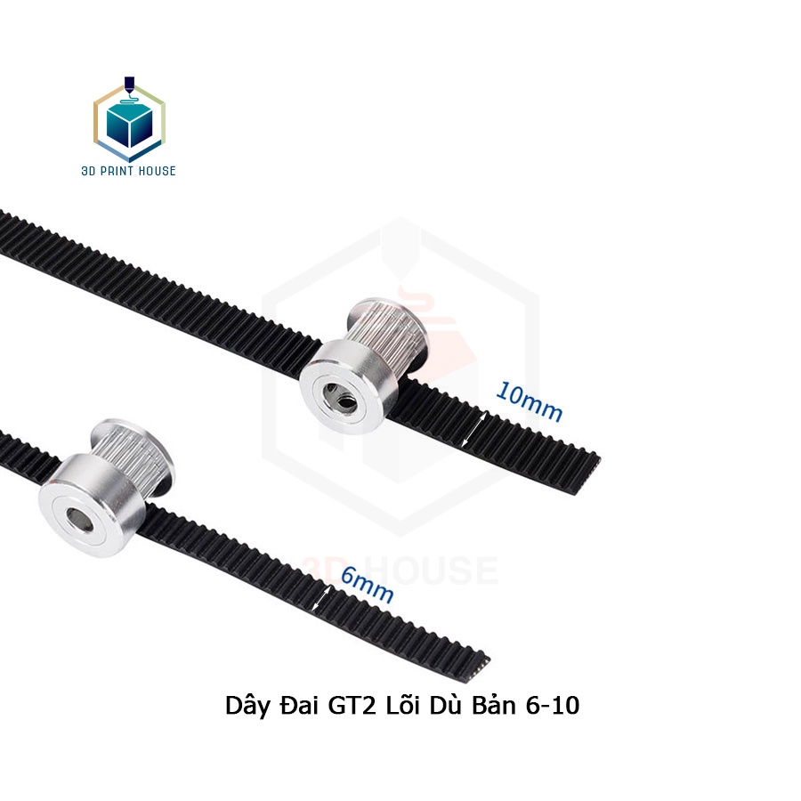 Dây Đai GT2 Lõi Dù Bản 6 - 10 Cho Máy In 3D (1 mét)