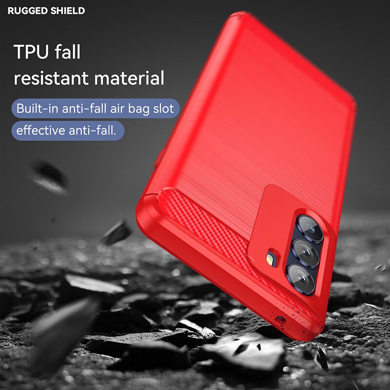 Ốp điện thoại cao su mềm mỏng chống sốc họa tiết sợi các bon dành cho Motorola Edge X30 S Pro 20 Lite Fusion Plus 2021