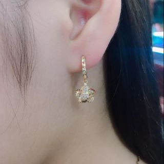Bông tai bạc xi vàng tây