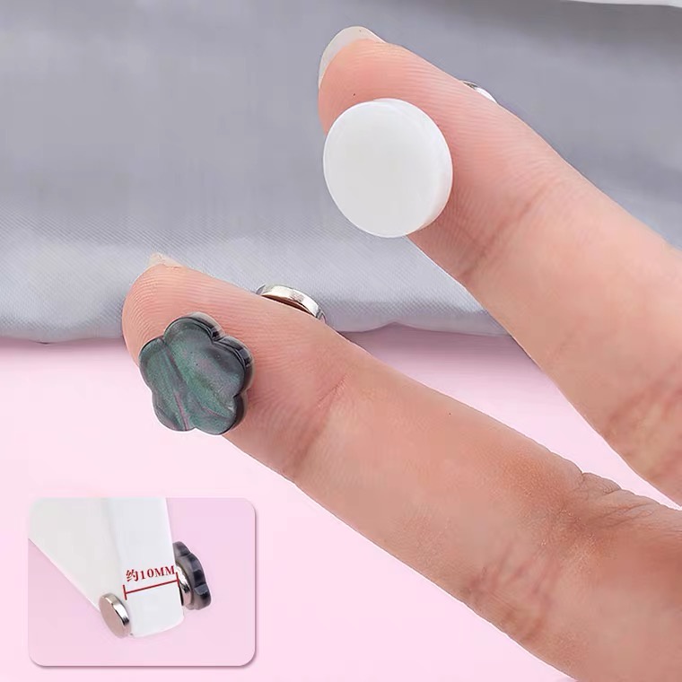 Nút Nam Châm Cố Định Quần Áo Chống Ánh Sáng Ban Đêm Tiện Dụng DIY