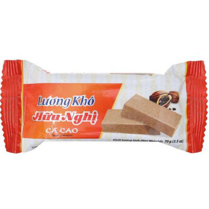 Lương Khô Hữu Nghị 💥 FREESHIP 💥 Bánh Lương Khô Vị Cacao , Đậu Xanh 70G