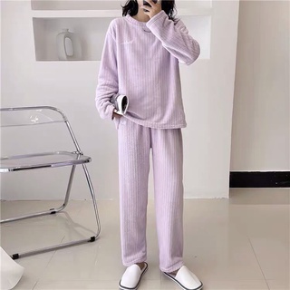 Bộ đồ ngủ mặc nhà lông cừu siêu ấm mùa đông
