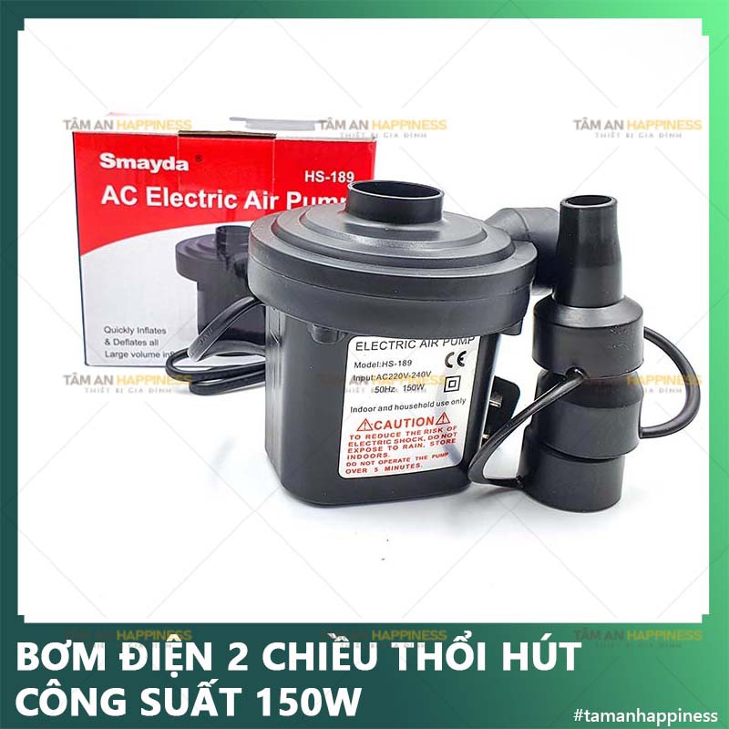 [FreeShip] Bơm điện 2 chiều thổi, hút. bơm phao bơi, hút chân không công suất 150w