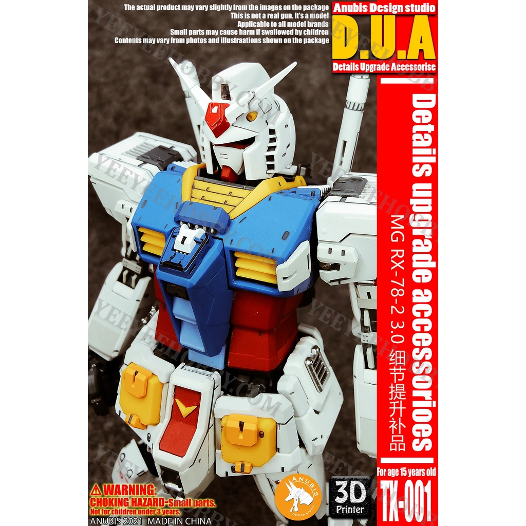 PHỤ KIỆN MOD ANUBIS - CHI TIẾT NHỰA MÔ HÌNH IN 3D - V-FIN MG RX-78-2 VER 3.0 TX001