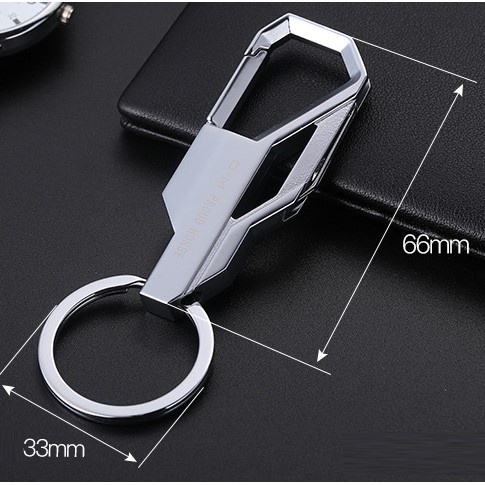 Móc Khoá Xe Máy, Ô Tô Đẹp, Móc Chìa Khoá Titan Màu Bạc Chất Liệu Inox Cao Cấp Siêu Bền - V68