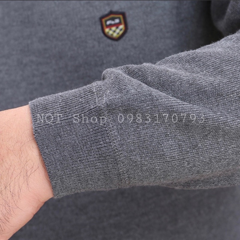 Áo Len Một Màu Cổ 3 Phân Nam Trung Niên Hàng Loại Đẹp