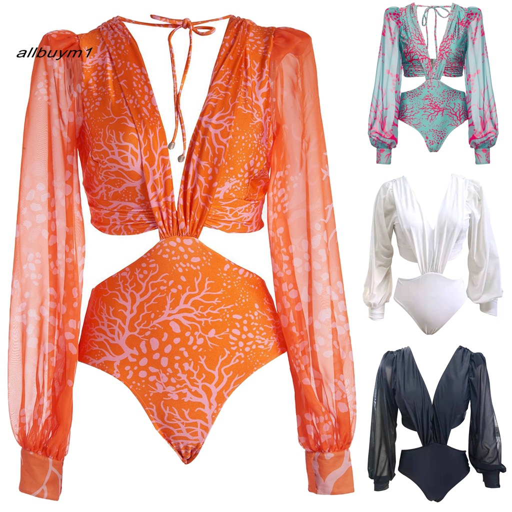 Bikini liền mảnh hở lưng phong cách gợi cảm cho nữ