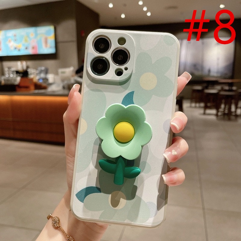 Compatible For POCO C65 Xiaomi 13T 12T 11T 10T Pro Mi 13 12 11 Lite POCO X5 F5 X4 F4 F3 M3 M4 Pro X3 NFC X3 GT Hộp đựng điện thoại có đế hoa tươi nhỏ được sơn