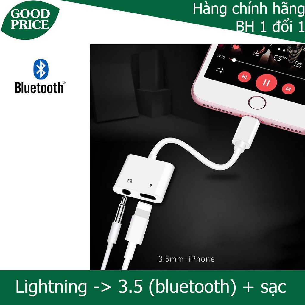 Cáp chuyển Lightning sang tai nghe jack 3.5mm Iphone 7, 7 Plus, 8, 8 Plus, X, XR, XS, XS Max