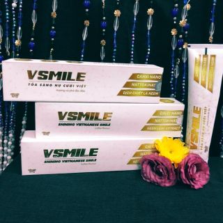 Kem đánh răng, Vsmile, hương cafe, ngừa đột quỵ, thiên nhiên, thảo dược, sạch răng, sáng răng, thơm miệng, nhiệt miệng