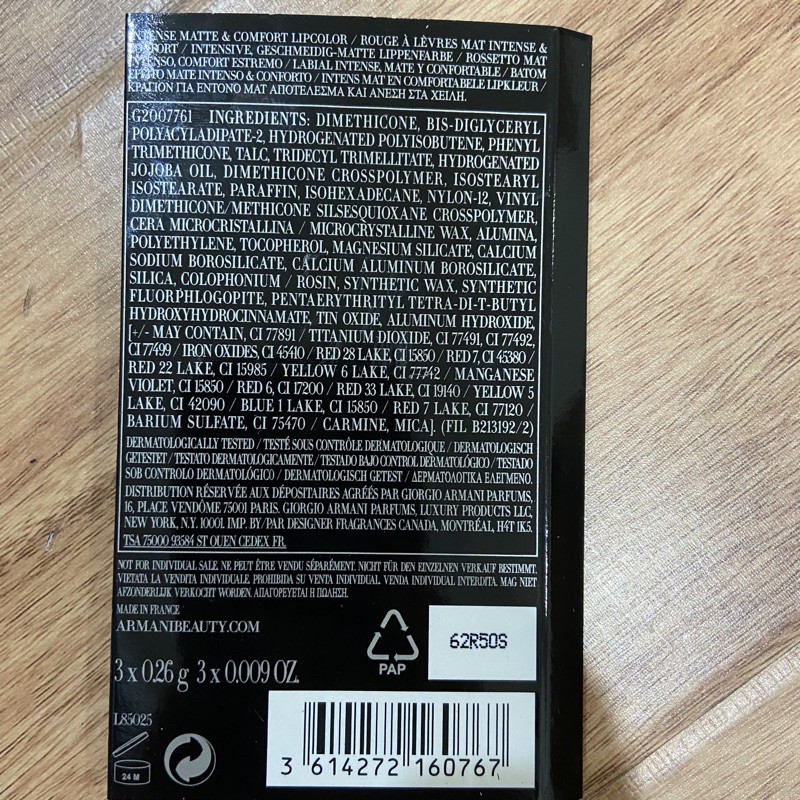 [Quà tặng] Vỉ son 3 màu Giorgio Armani Rouge d’Armani matte | BigBuy360 - bigbuy360.vn