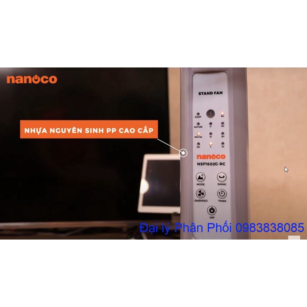 Quạt Đứng Có remote Nanoco NSF1602G-RC - Nhà phân phối của Panasonic