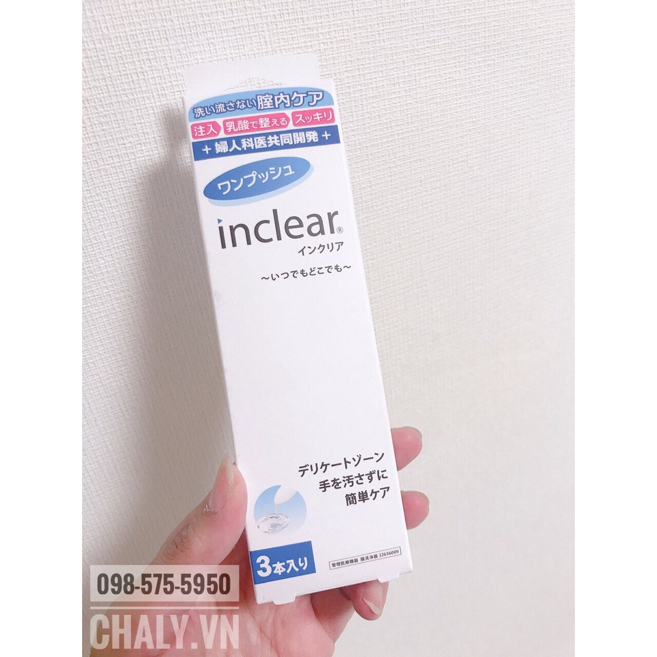 Dung dịch vệ sinh vùng kín chuyên sâu cho phụ nữ Inclear 10 chiếc Nhật